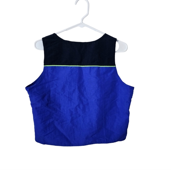 NAUTICA x VINTAGE 90s nylon zip front crop top blue - Picture 2 of 4